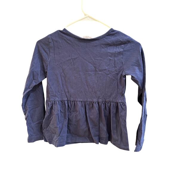 Hanna Andersson Lace Embroidered Bunny Navy Shirt 100% Cotton Size 140cm 10-12Y - Picture 2 of 6